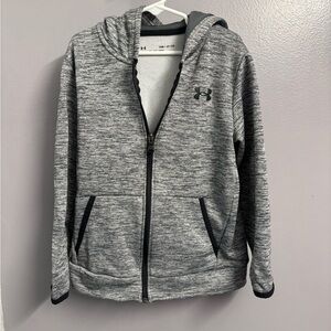 Under Armour Kids Heathered Gray Full-Zip Jacket
